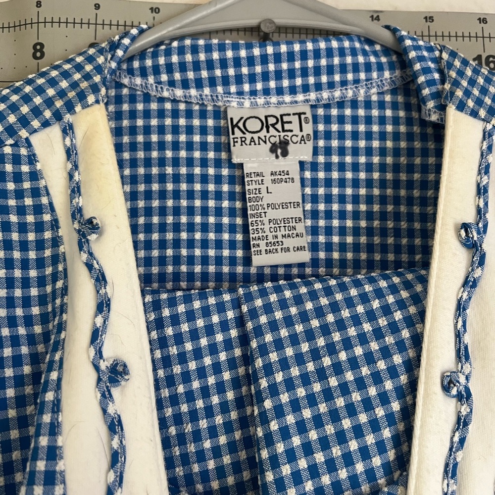 Koret Blue and White Checkered Blazer